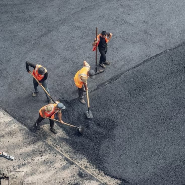Wide job-site photo